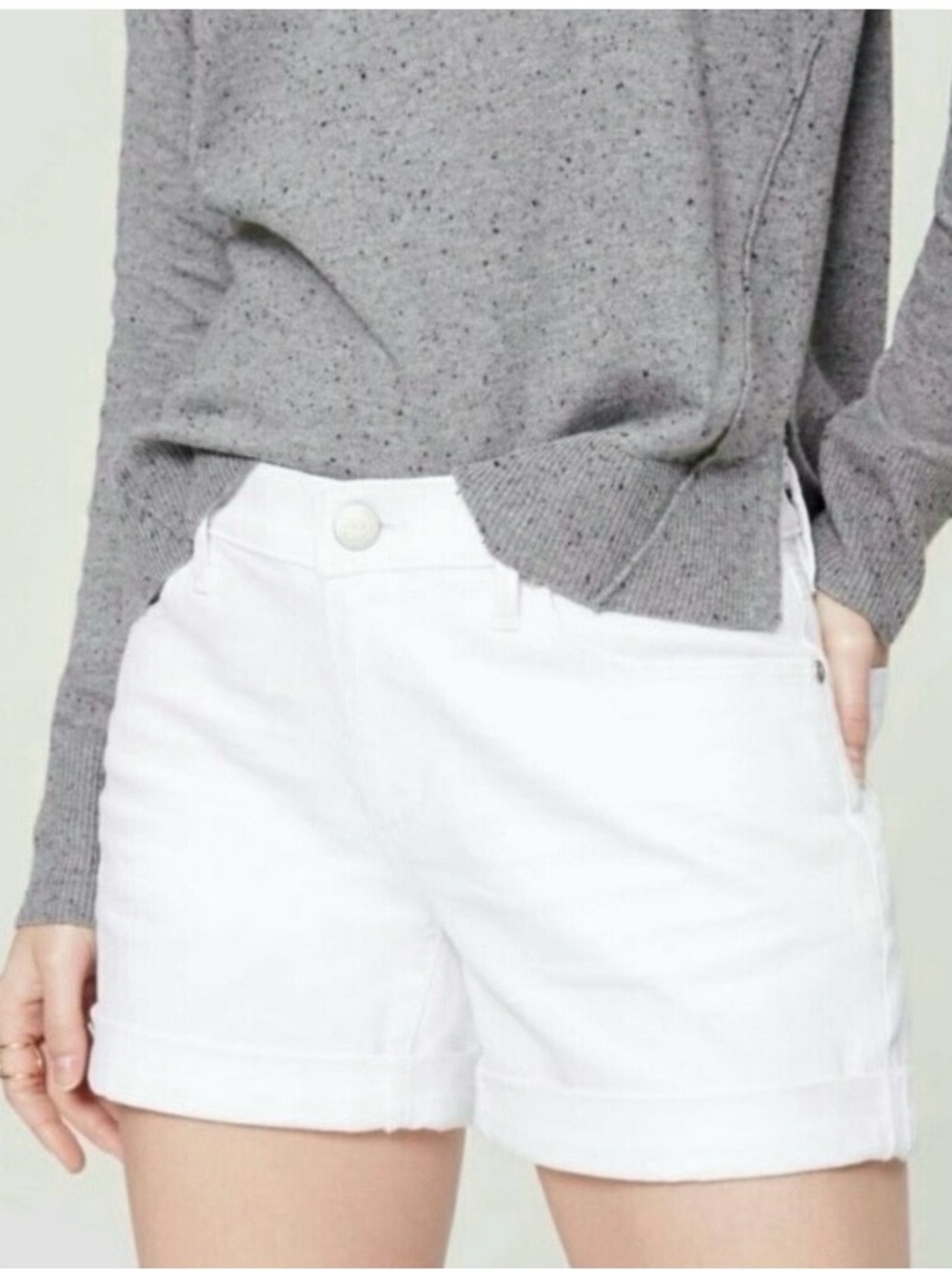 Loft Denim White Shorts, size 6/28